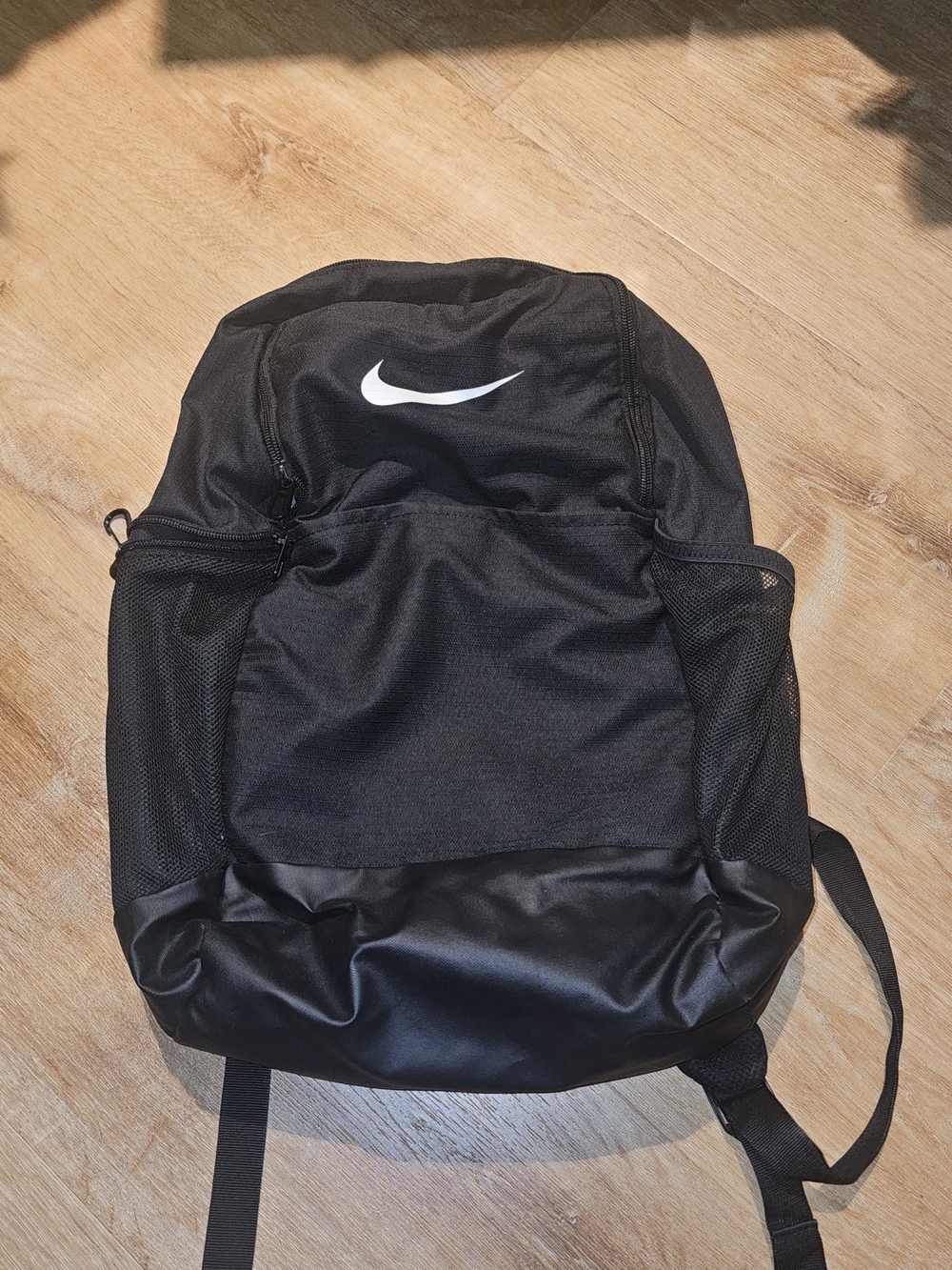 Nike Black Backpack with White Swoosh